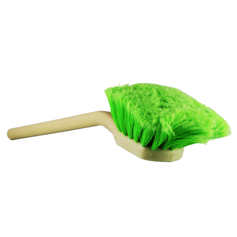 Limpiador llantas auto Flagged Tip Brush verde de mango largo