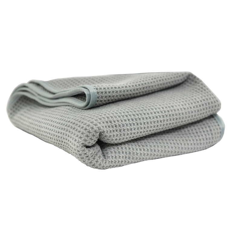 Toalla secado Waffle Weave Gray Matter Microfiber Drying Towel 36" x 25"